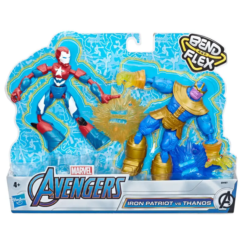 Marvel Bosszúállók Iron Patriot vs Thanos Bend and Flex csomag 2 figuras 15cm termékfotó