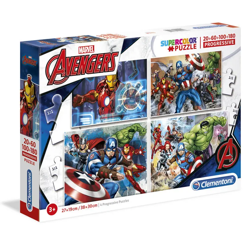 Marvel Bosszúállók puzzle 20+60+100+180db-os termékfotó