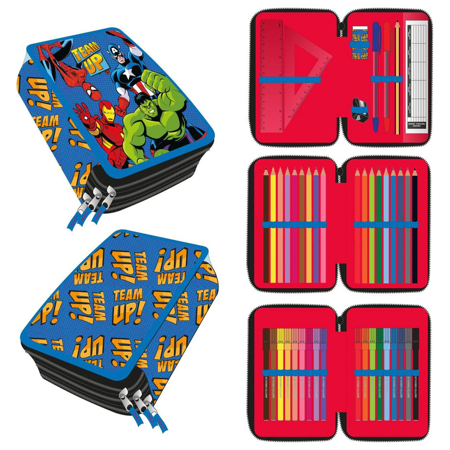 Marvel Bosszúállók töltött tripla tolltartó termékfotó