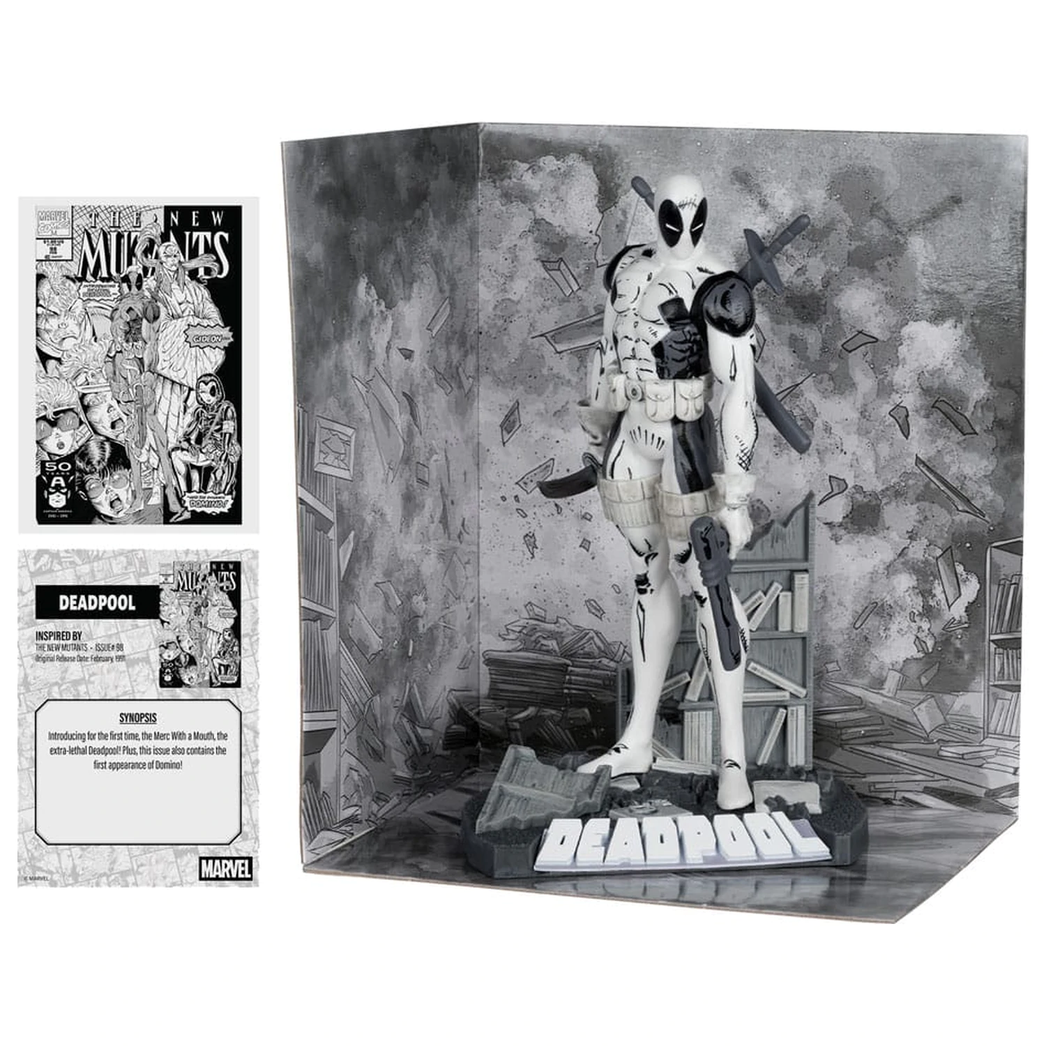 Marvel Collection 1/10 Deadpool (The New Mutants #98) (Line Art) (Gold Label) PVC szobor figura 17 cm termékfotó