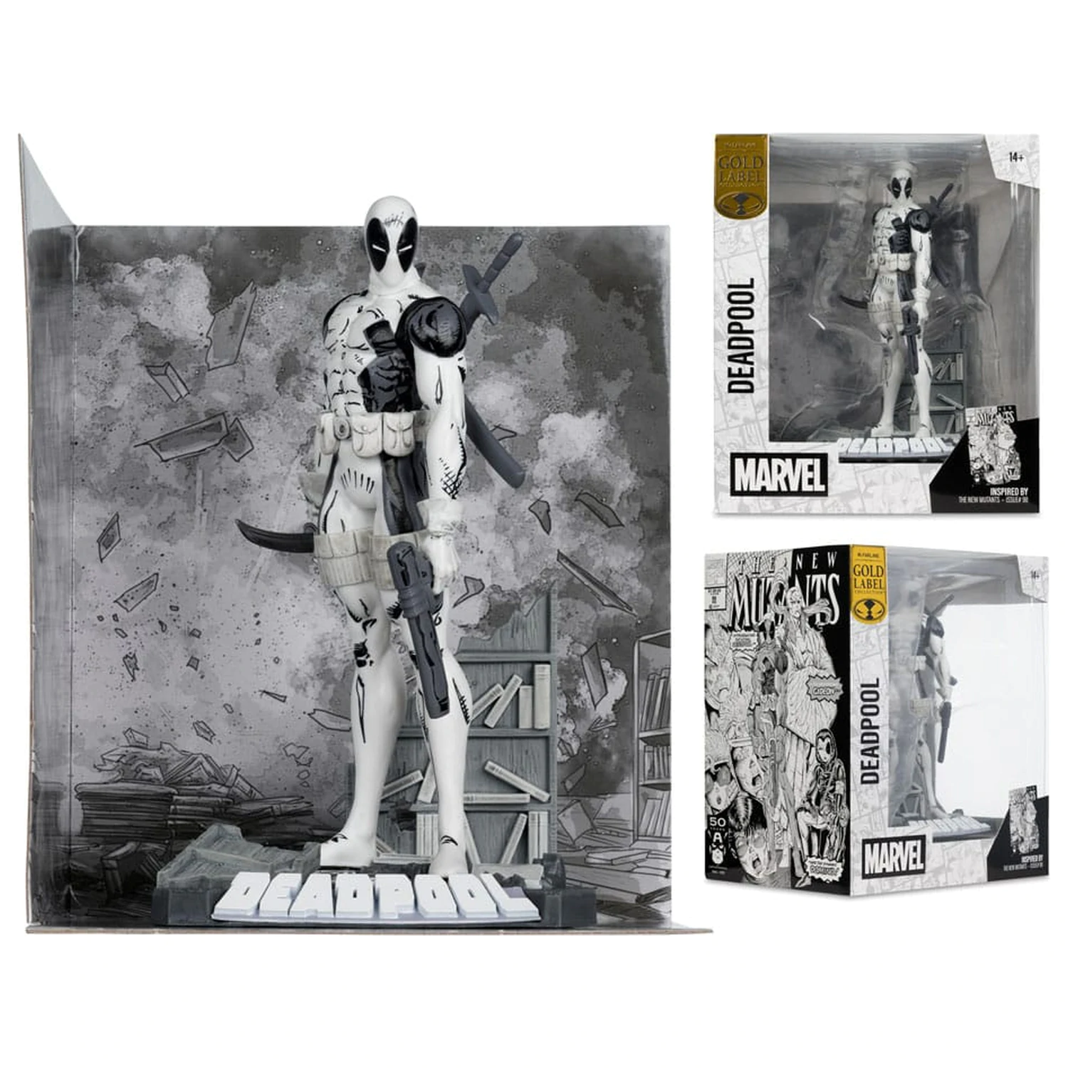 Marvel Collection 1/10 Deadpool (The New Mutants #98) (Line Art) (Gold Label) PVC szobor figura 17 cm termékfotó