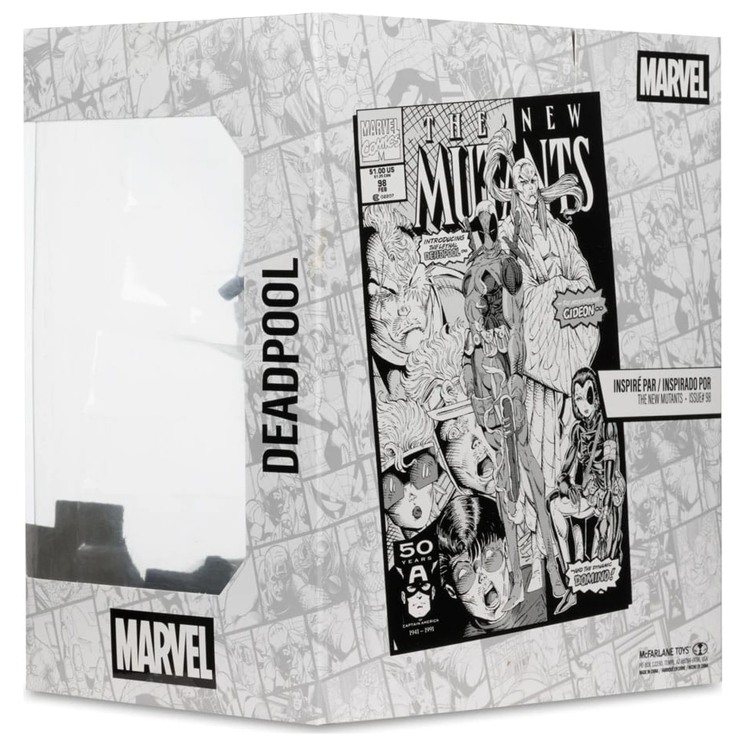 Marvel Collection 1/10 Deadpool (The New Mutants #98) (Line Art) (Gold Label) PVC szobor figura 17 cm termékfotó