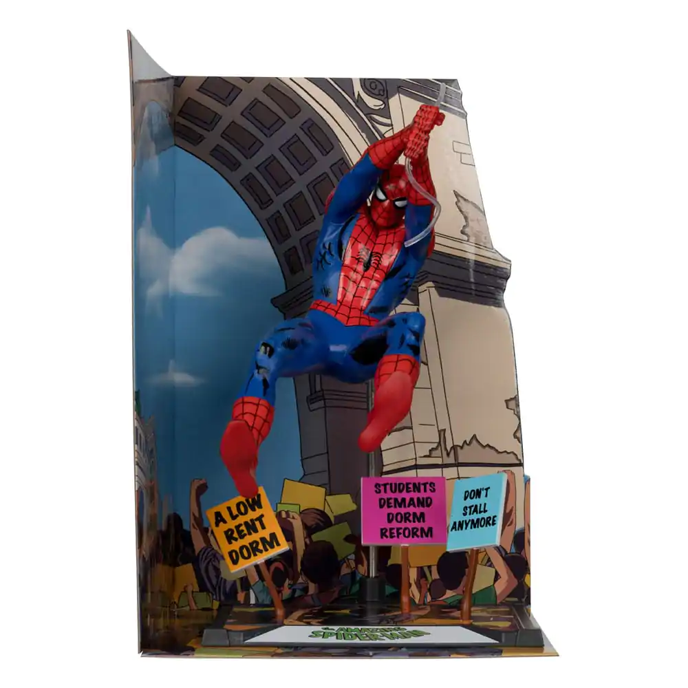 Marvel Collection 1/10 Spider-Man & Scene Gold Label (The Amazing Spider-Man #68) PVC szobor figura 15 cm termékfotó