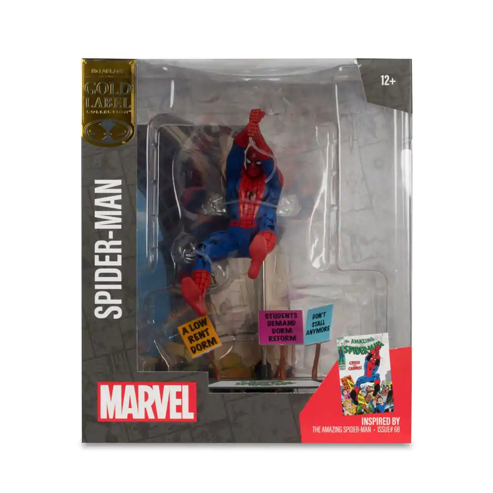 Marvel Collection 1/10 Spider-Man & Scene Gold Label (The Amazing Spider-Man #68) PVC szobor figura 15 cm termékfotó