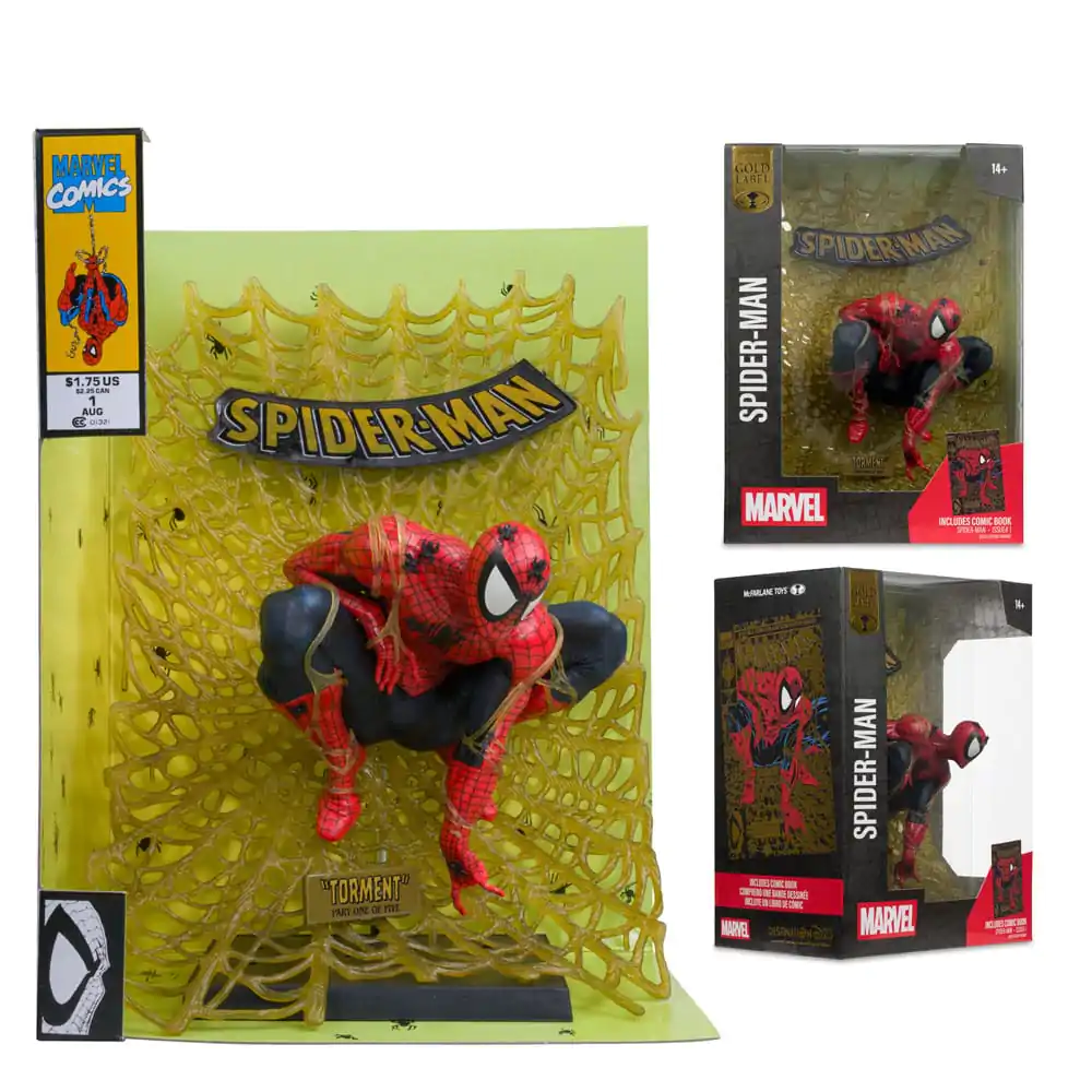 Marvel Collection 1/6 Spider-Man (Spider-Man # 1) (Gold Edition) (Gold Label) PVC szobor figura 15 cm termékfotó