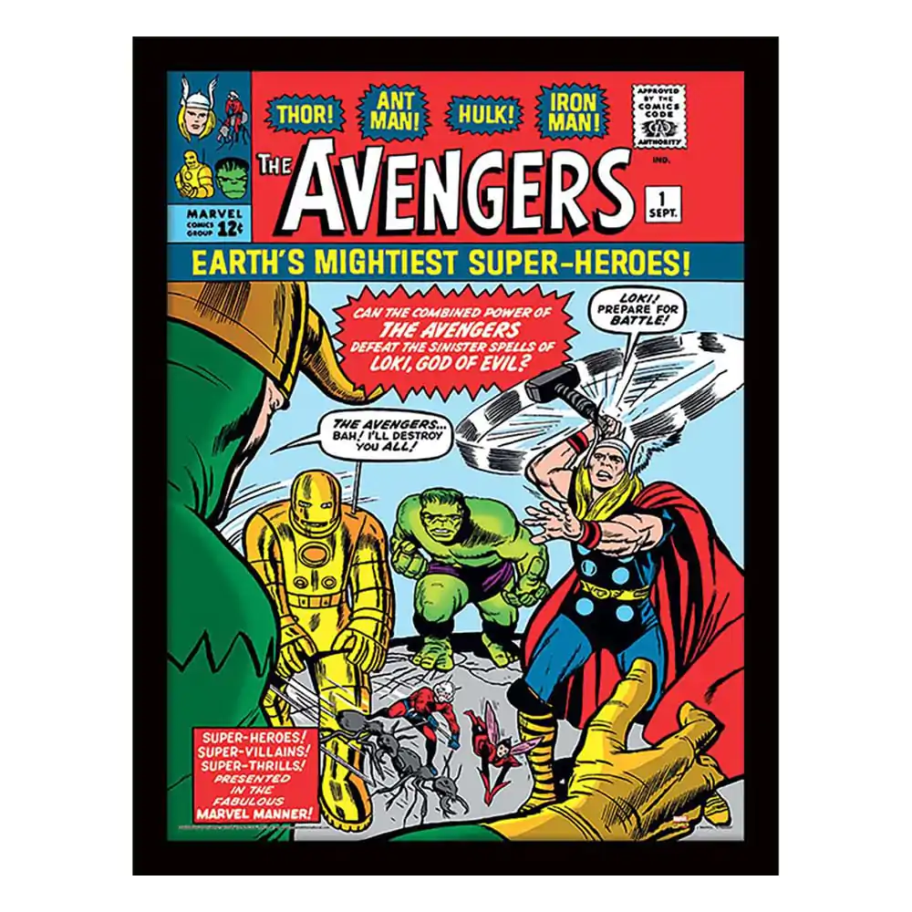 Marvel Collector Print Avengers vs. Loki Comic keretezett poszter termékfotó