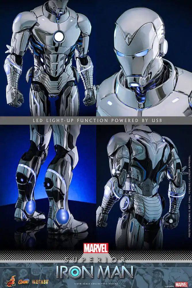 Marvel Comic Diecast Masterpiece 1/6 Superior Iron Man akciófigura 32 cm termékfotó