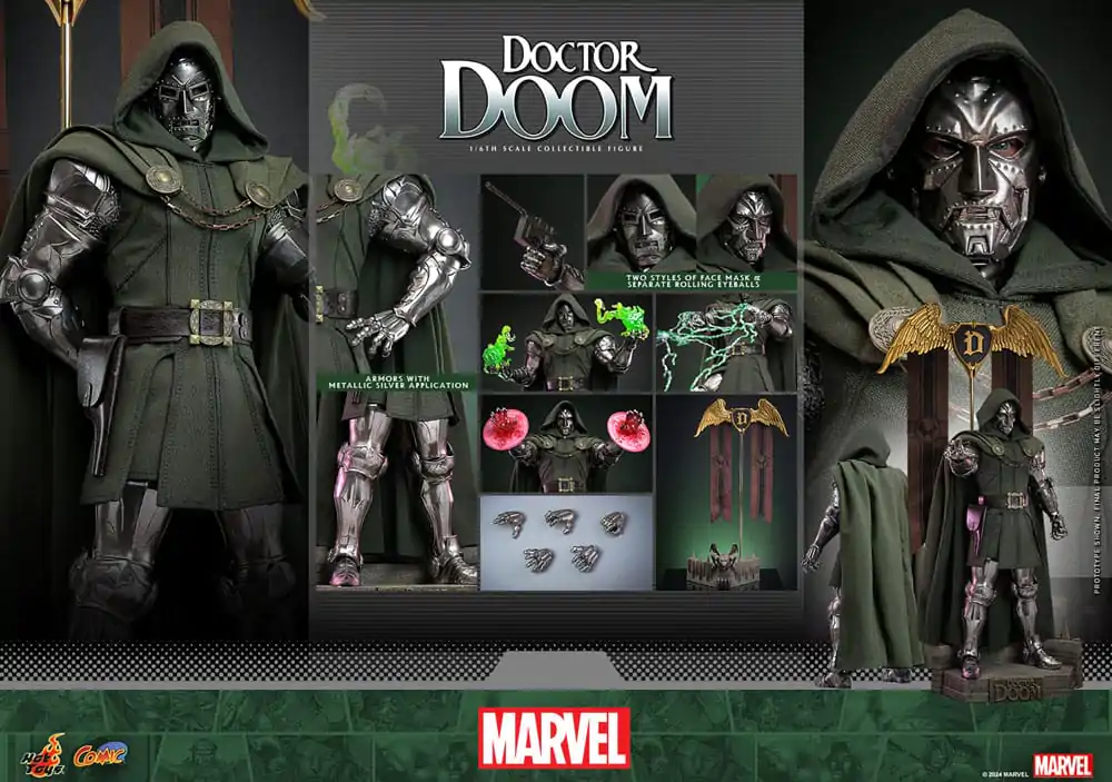 Marvel Comic Masterpiece 1/6 Doctor Doom akciófigura 33 cm termékfotó