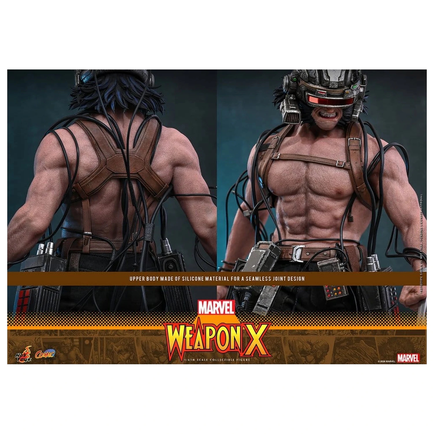 Marvel Comic Masterpiece 1/6 Weapon X akciófigura 31 cm termékfotó