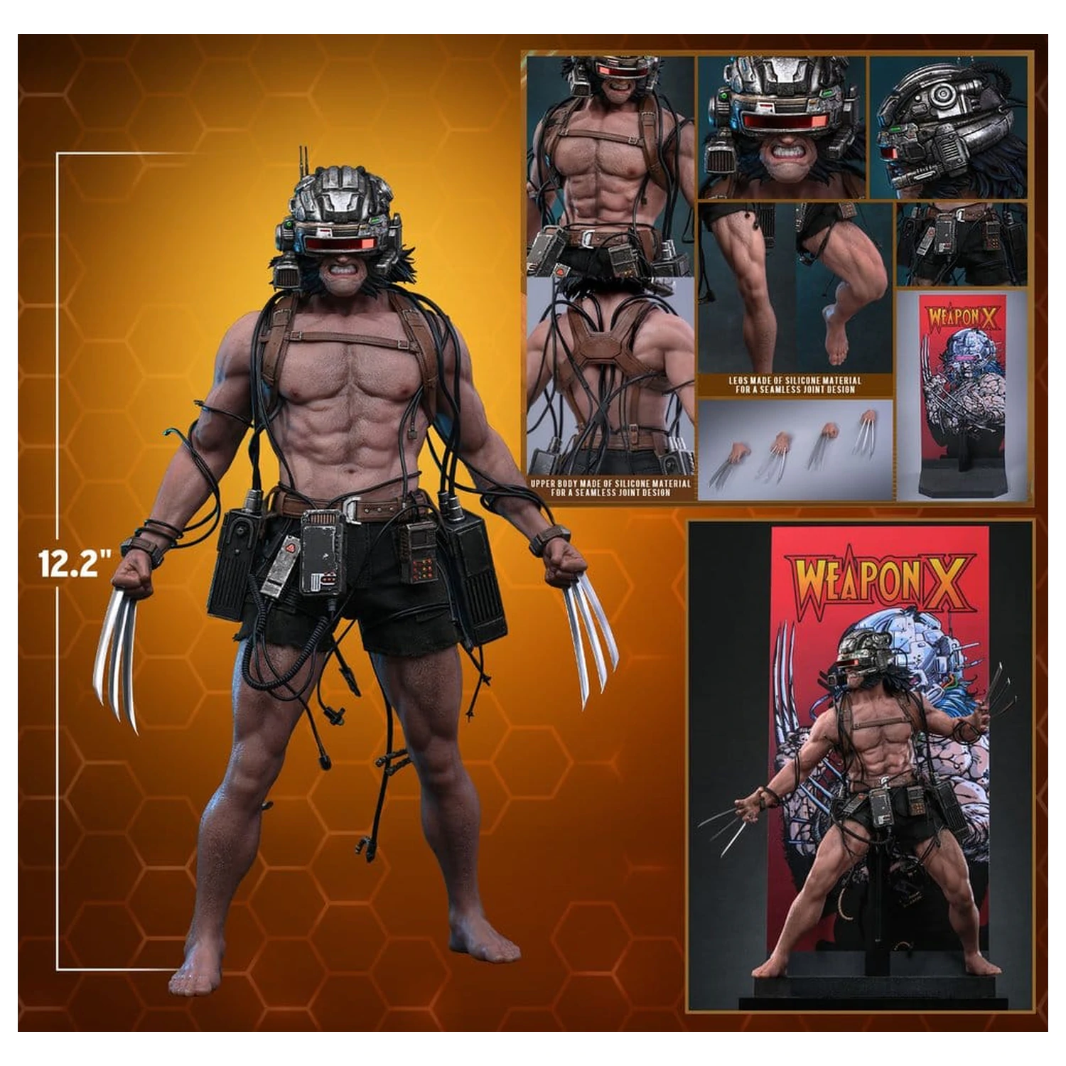 Marvel Comic Masterpiece 1/6 Weapon X akciófigura 31 cm termékfotó