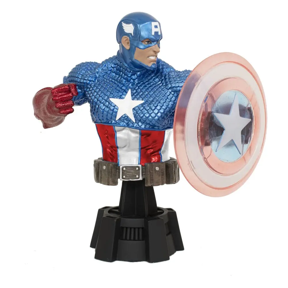 Marvel Comics 1/7 Captain America (Holo Shield) SDCC 2023 Exkluzív mellszobor figura 15 cm termékfotó