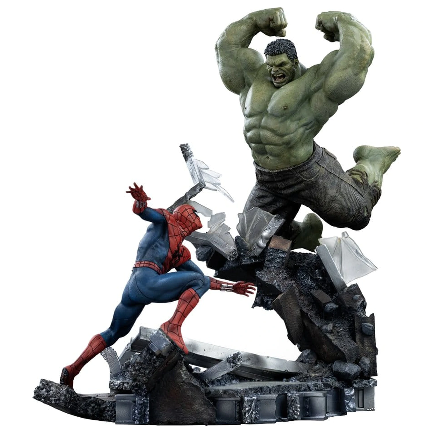 Marvel Comics Art Scale szobor figura 1/10 Spider-Man vs Hulk 38 cm termékfotó