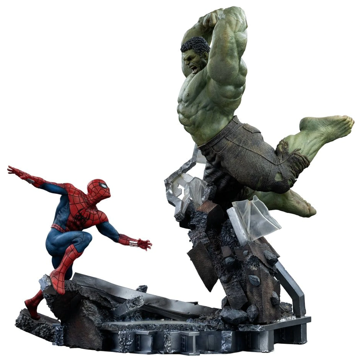 Marvel Comics Art Scale szobor figura 1/10 Spider-Man vs Hulk 38 cm termékfotó