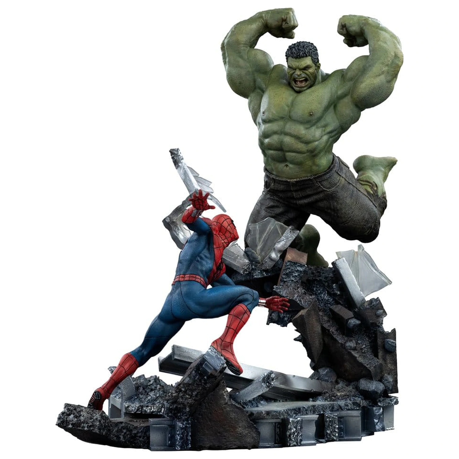 Marvel Comics Art Scale szobor figura 1/10 Spider-Man vs Hulk 38 cm termékfotó