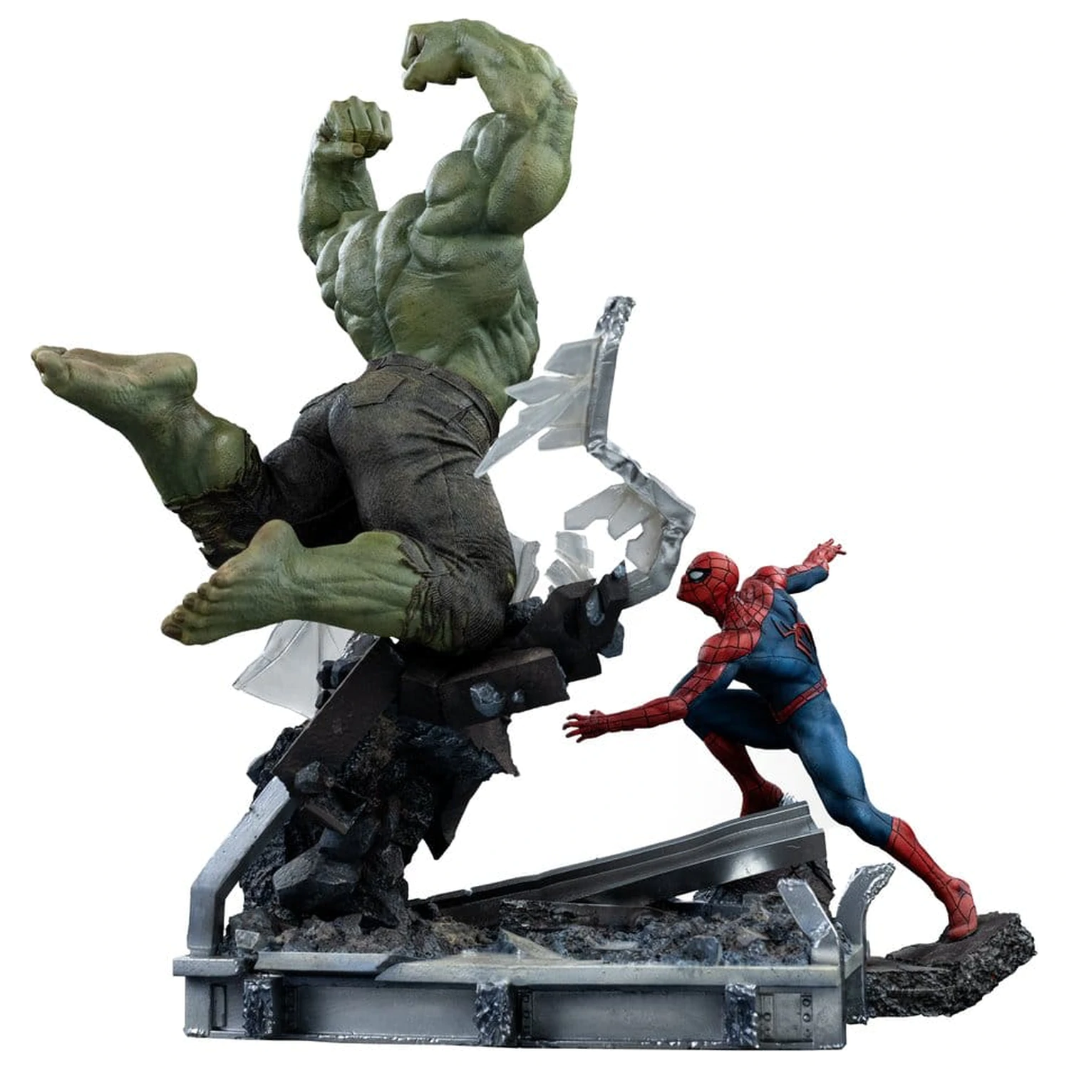 Marvel Comics Art Scale szobor figura 1/10 Spider-Man vs Hulk 38 cm termékfotó