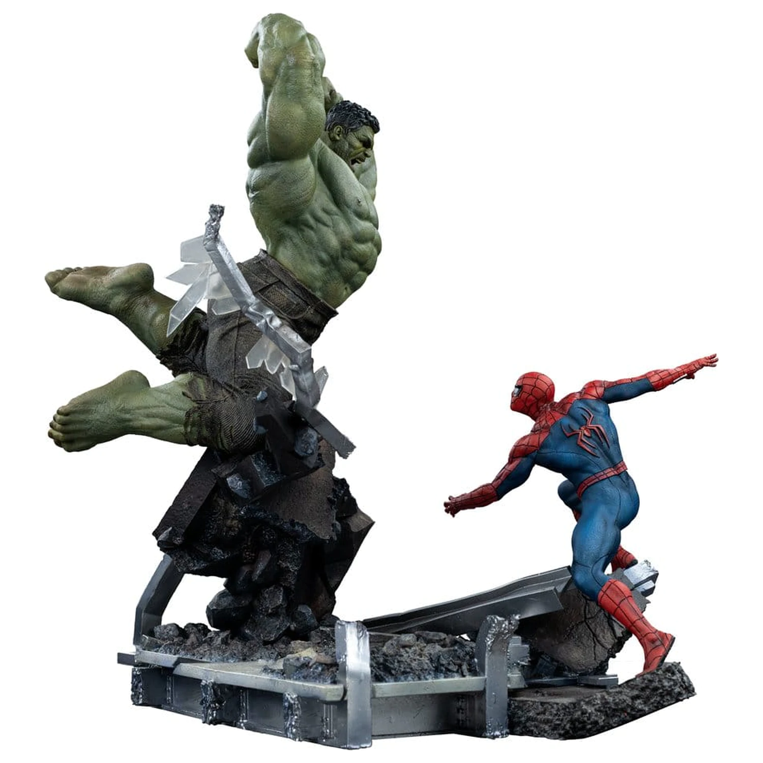 Marvel Comics Art Scale szobor figura 1/10 Spider-Man vs Hulk 38 cm termékfotó