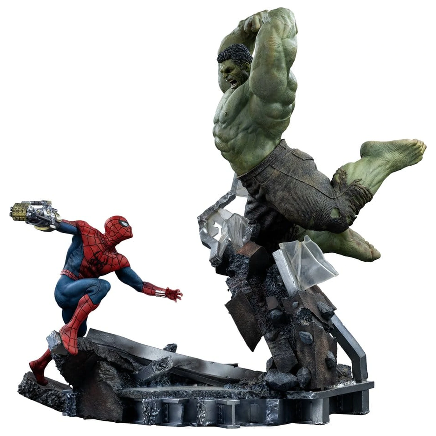 Marvel Comics Art Scale szobor figura 1/10 Spider-Man vs Hulk 38 cm termékfotó