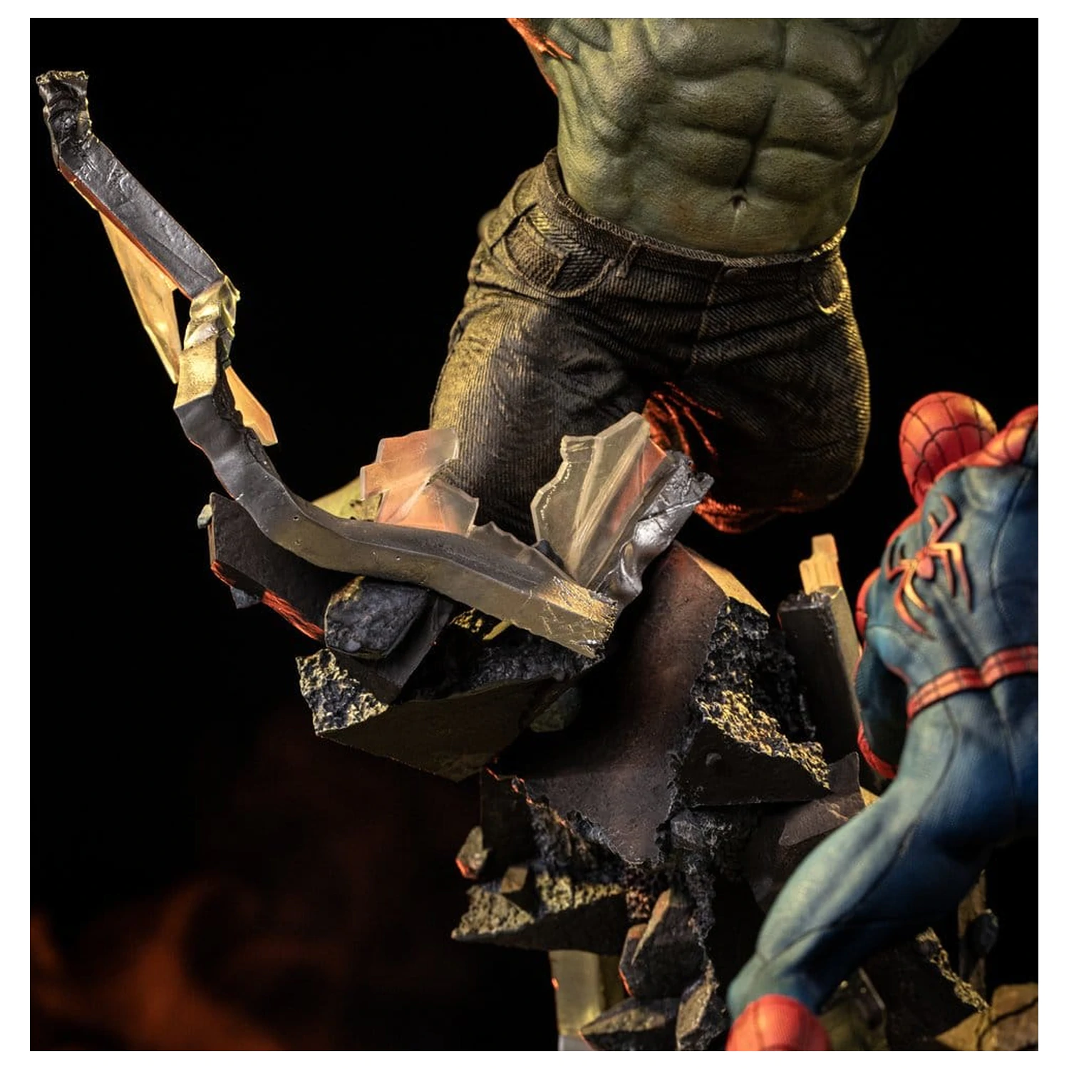 Marvel Comics Art Scale szobor figura 1/10 Spider-Man vs Hulk 38 cm termékfotó