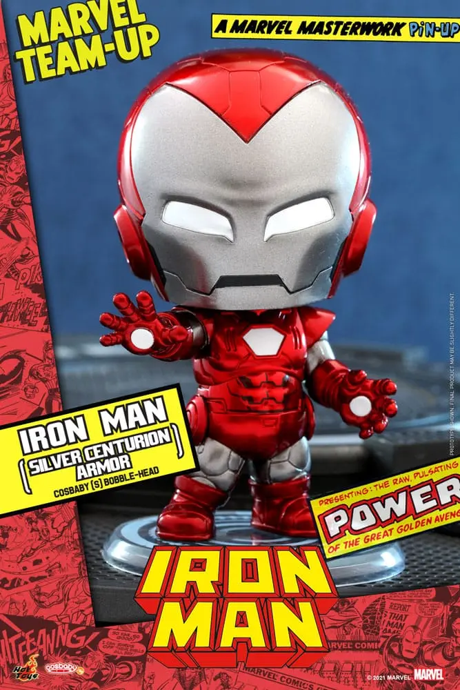 Marvel Comics Cosbaby (S) Mini figura Iron Man (Silver Centurion Armor) 10 cm termékfotó