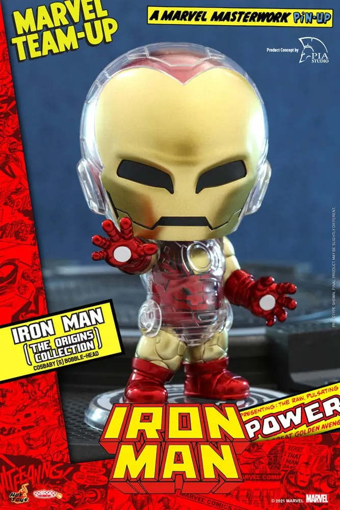 Marvel Comics Cosbaby (S) Mini Figure Iron Man (The Origins Collection) 10 cm termékfotó