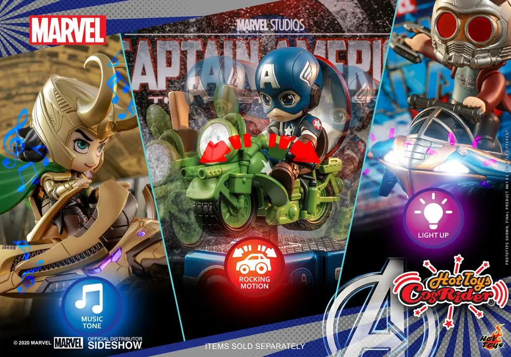 Marvel Comics CosRider  Up Amerika Kapitány Mini figura hanggal és világító funkcióval 15 cm termékfotó
