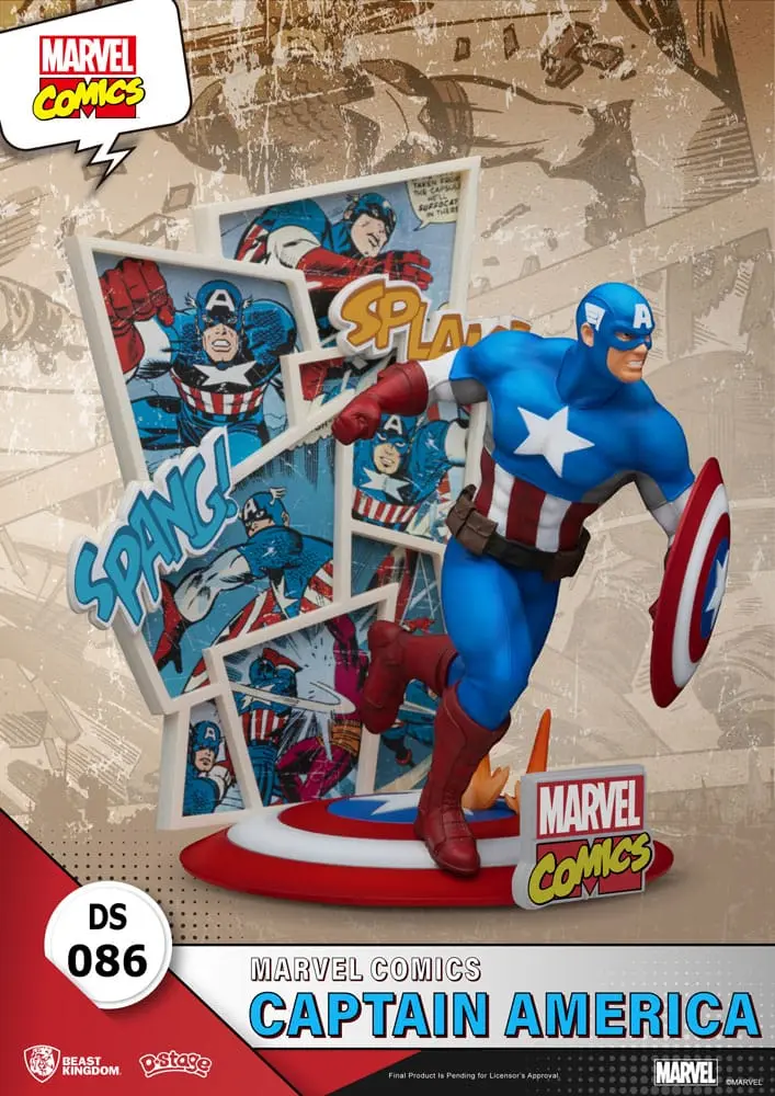 Marvel Comics D-Stage Amerika Kapitány PVC Diorama szobor 16 cm termékfotó