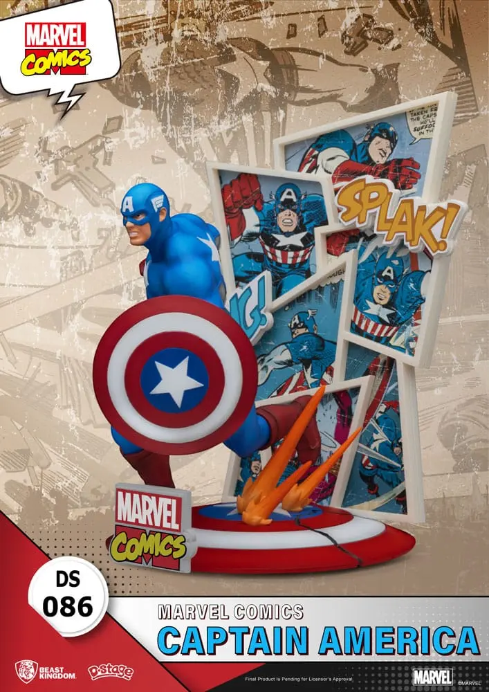Marvel Comics D-Stage Amerika Kapitány PVC Diorama szobor 16 cm termékfotó