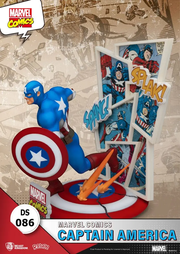 Marvel Comics D-Stage Amerika Kapitány PVC Diorama szobor 16 cm termékfotó
