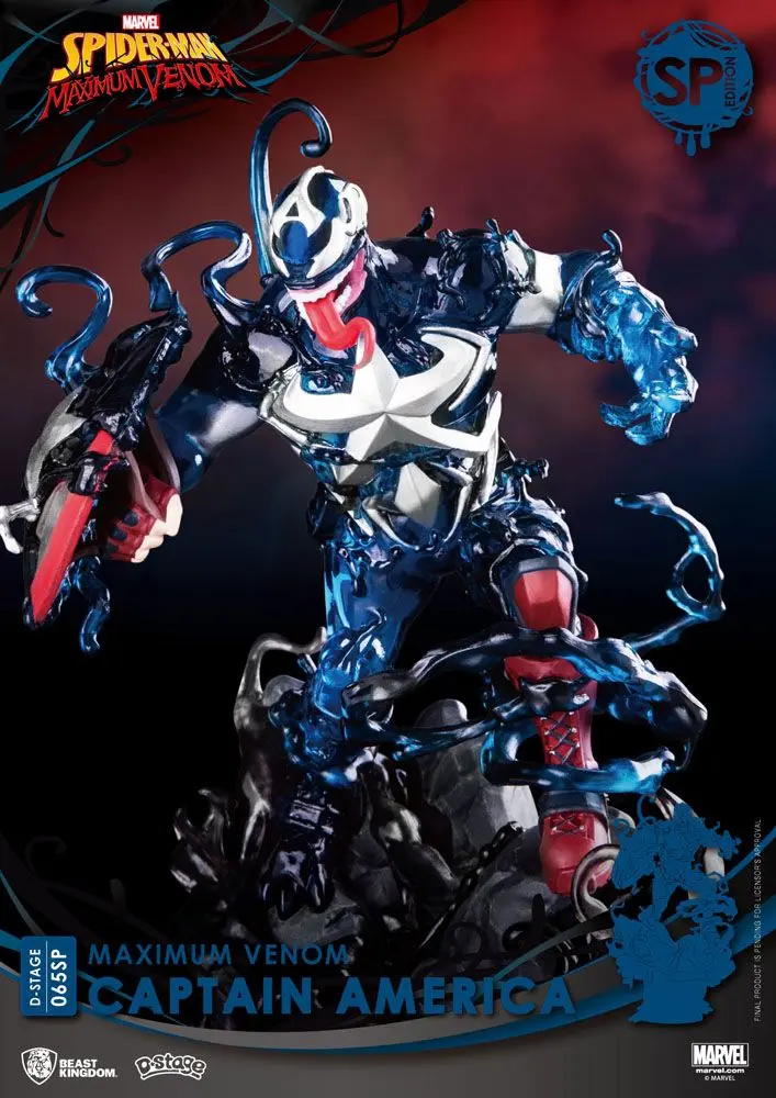 Marvel Comics D-Stage Maximum Venom Captain America Special Edition PVC Diorama szobor 16 cm termékfotó