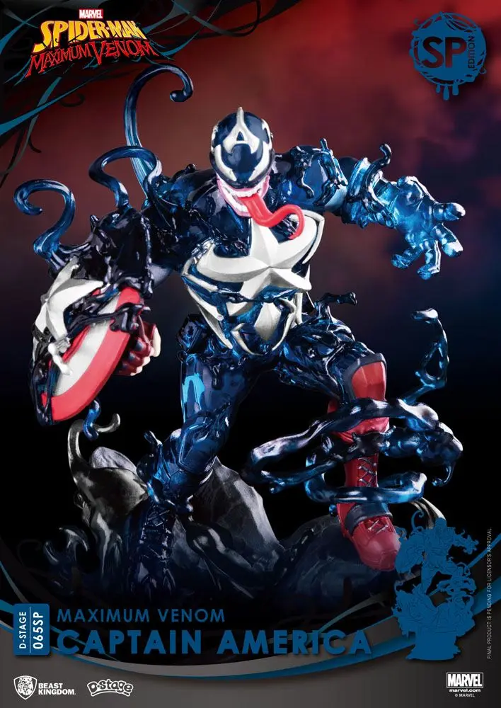 Marvel Comics D-Stage Maximum Venom Captain America Special Edition PVC Diorama szobor 16 cm termékfotó