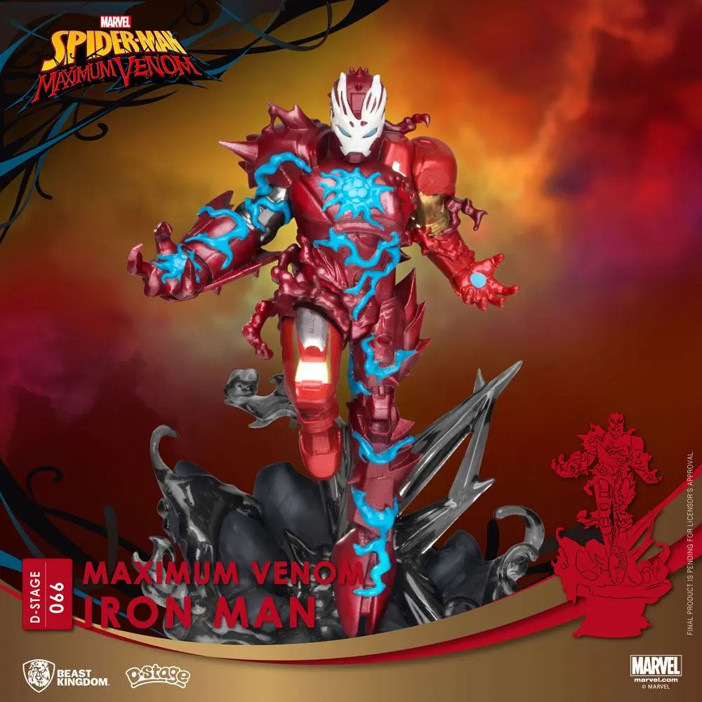Marvel Comics D-Stage Maximum Venom Iron Man PVC Diorama 16 cm termékfotó