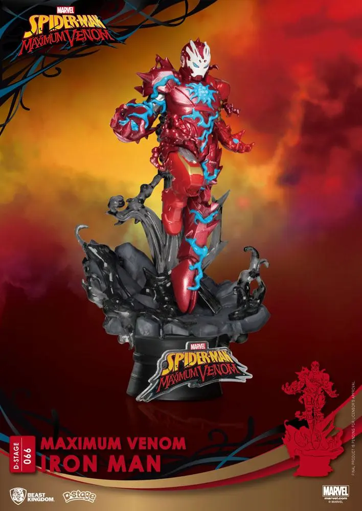 Marvel Comics D-Stage Maximum Venom Iron Man PVC Diorama 16 cm termékfotó