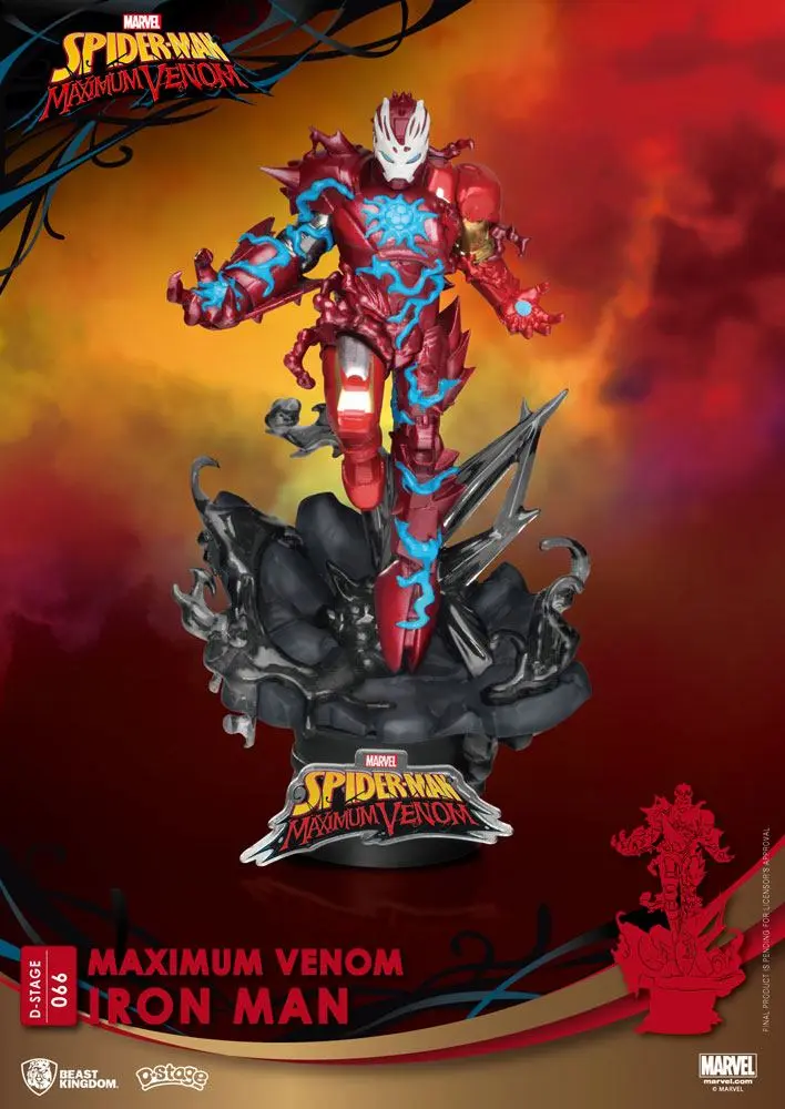 Marvel Comics D-Stage Maximum Venom Iron Man PVC Diorama 16 cm termékfotó