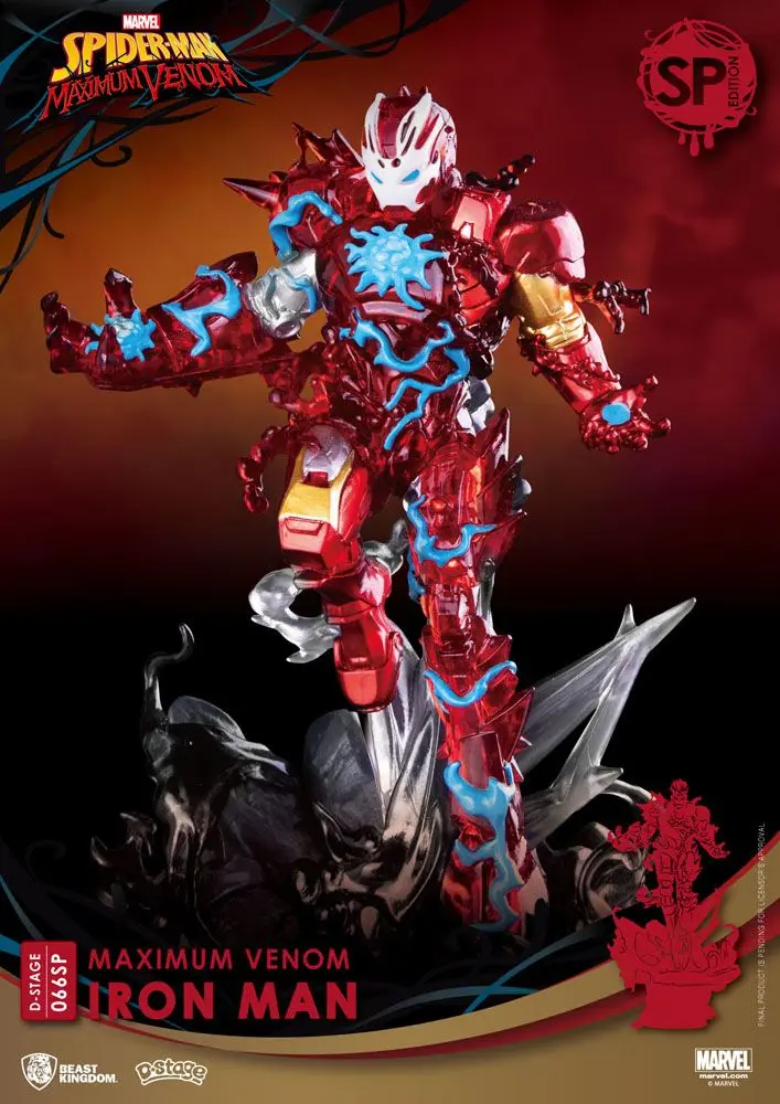 Marvel Comics D-Stage Maximum Venom Iron Man Special Edition PVC Diorama szobor 16 cm termékfotó
