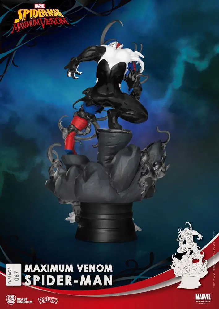 Marvel Comics D-Stage Maximum Venom Spider-Man PVC Diorama szobor 16 cm termékfotó