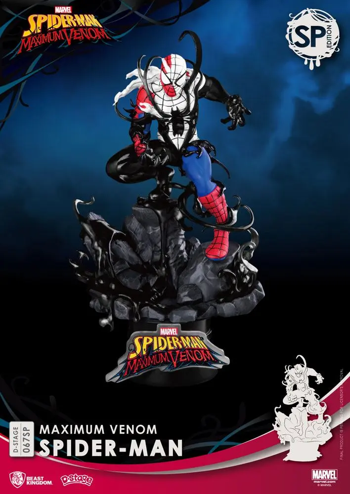 Marvel Comics D-Stage Maximum Venom Spider-Man Special Edition PVC Diorama szobor 16 cm termékfotó
