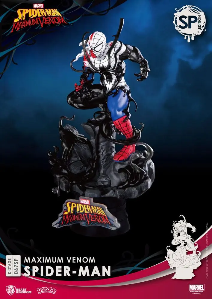 Marvel Comics D-Stage Maximum Venom Spider-Man Special Edition PVC Diorama szobor 16 cm termékfotó