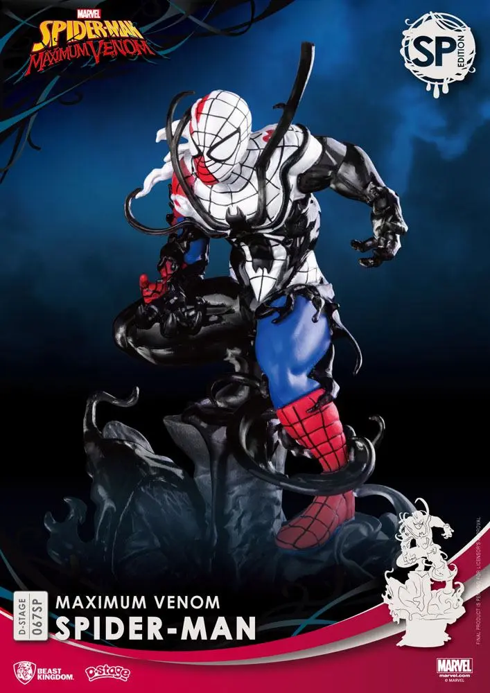 Marvel Comics D-Stage Maximum Venom Spider-Man Special Edition PVC Diorama szobor 16 cm termékfotó