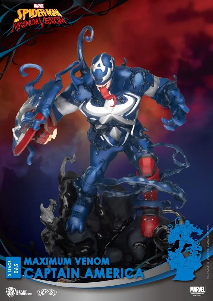 Marvel Comics D-Stage PVC Diorama Maximum Venom Amerika Kapitány 16 cm termékfotó