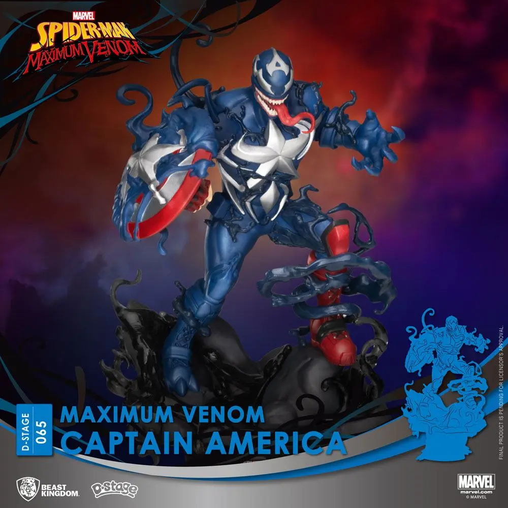 Marvel Comics D-Stage PVC Diorama Maximum Venom Amerika Kapitány 16 cm termékfotó