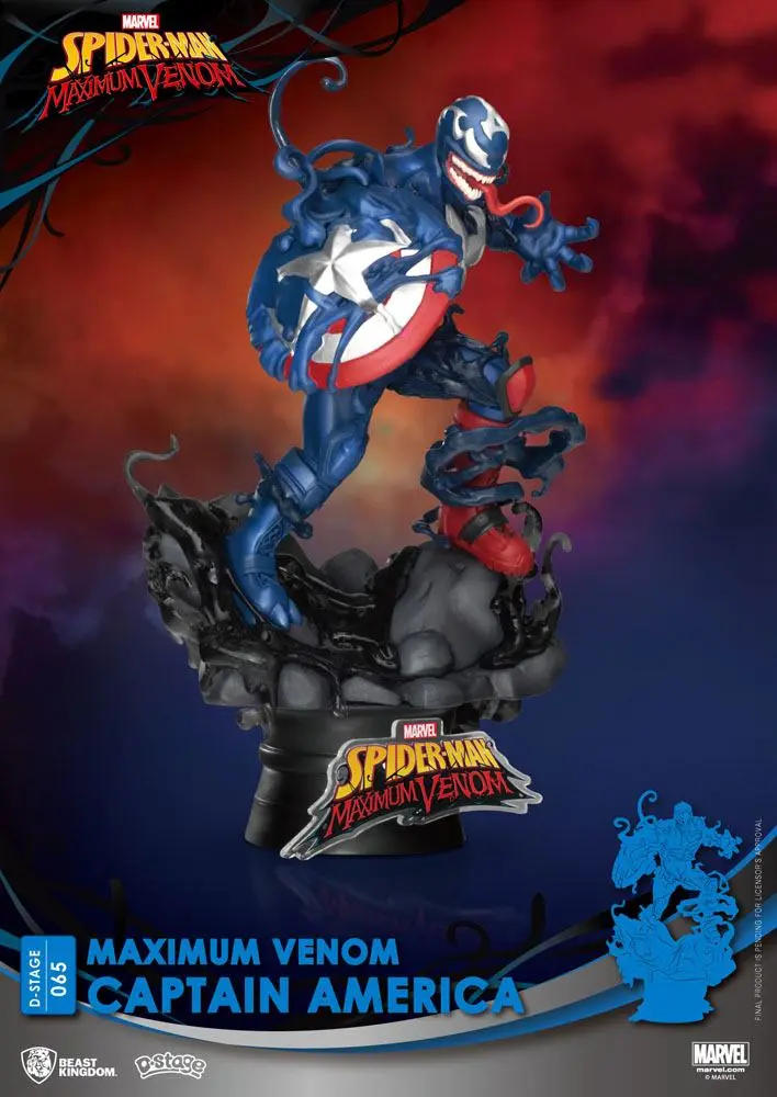 Marvel Comics D-Stage PVC Diorama Maximum Venom Amerika Kapitány 16 cm termékfotó