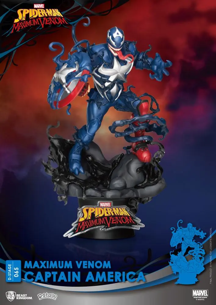 Marvel Comics D-Stage PVC Diorama Maximum Venom Amerika Kapitány 16 cm termékfotó