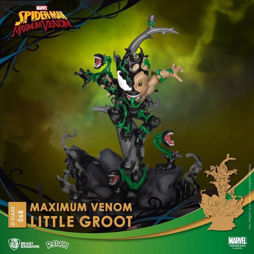 Marvel Comics D-StageMaximum Venom Little Groot PVC Diorama szobor 16 cm termékfotó