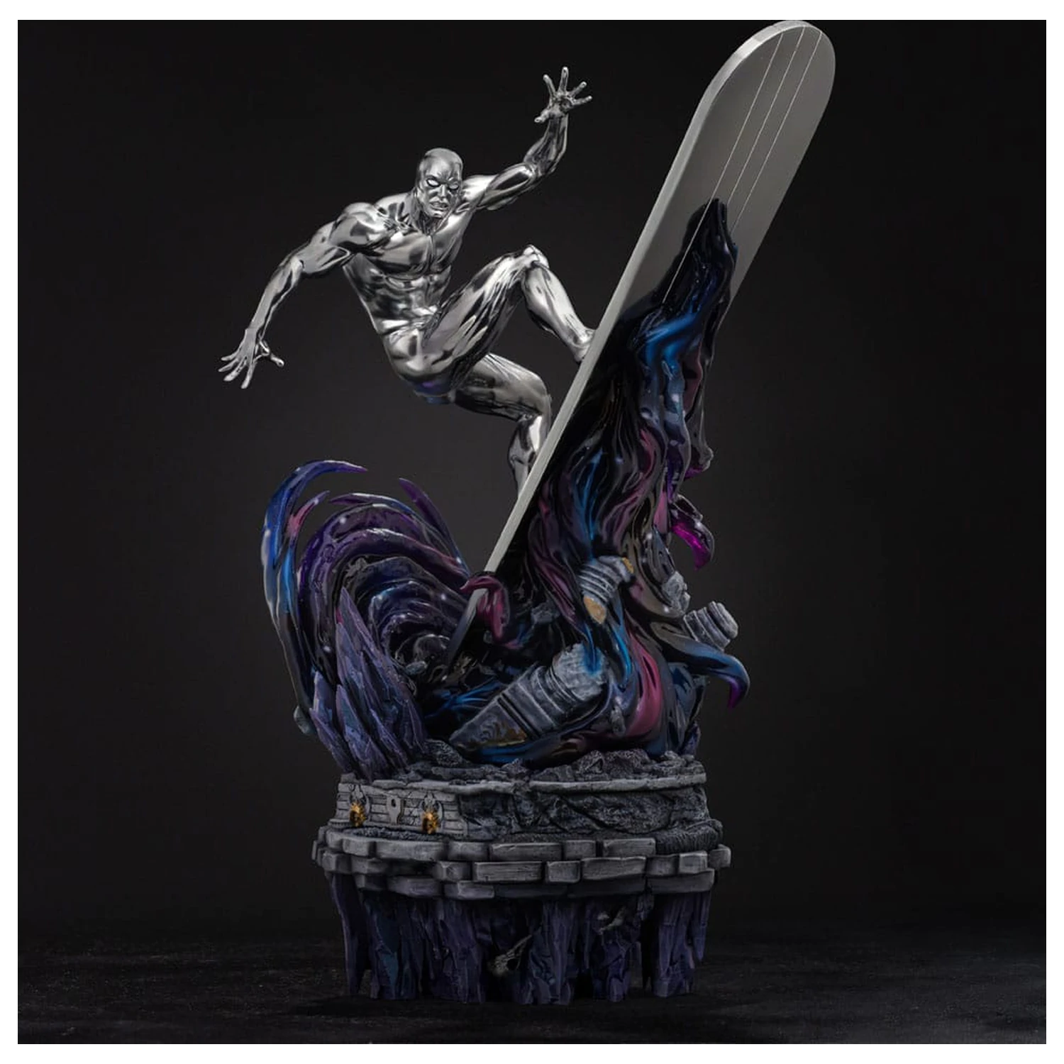 Marvel Comics Infinity Gauntlet Diorama Art Scale 1/10 Silver Surfer Deluxe szobor figura 36 cm termékfotó