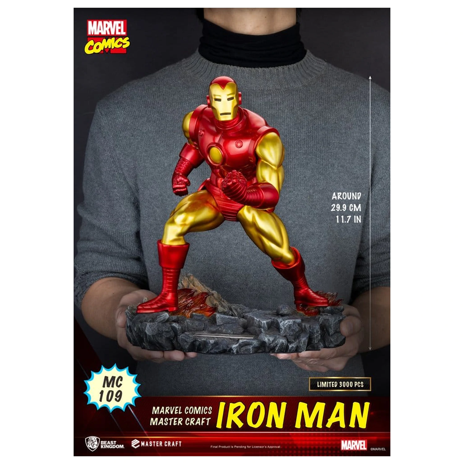 Marvel Comics Master Craft szobor figura Iron Man 29 cm termékfotó