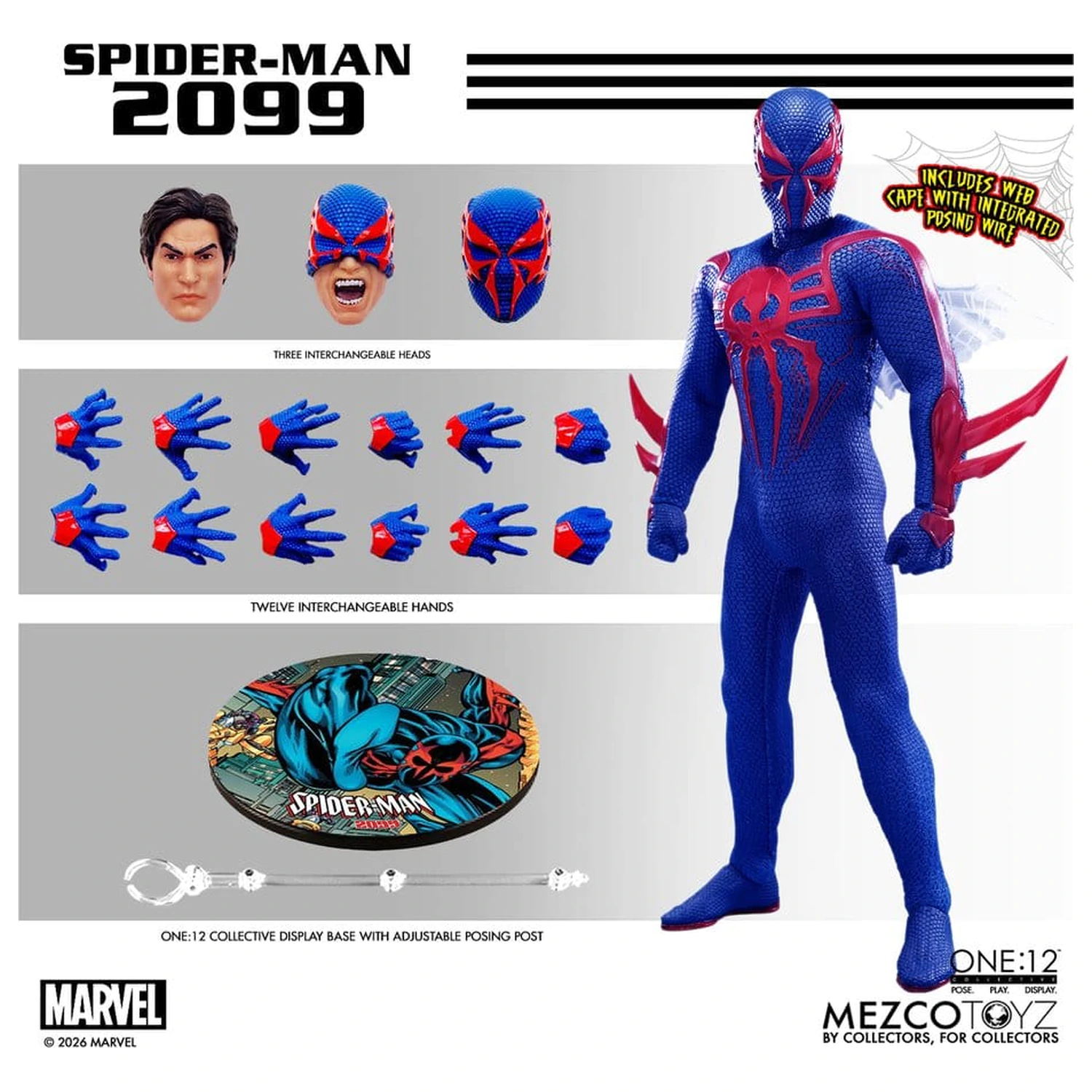 Marvel Comics One:12 Collective 1/12 Spider-Man 2099 akciófigura 17 cm termékfotó