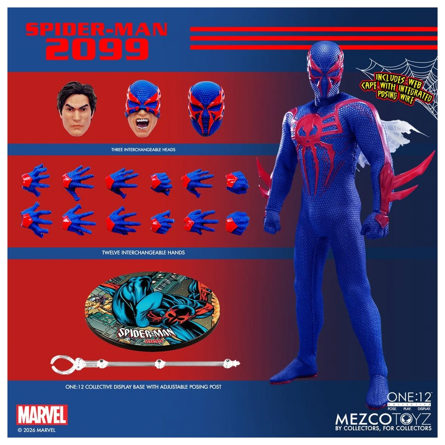 Marvel Comics One:12 Collective 1/12 Spider-Man 2099 akciófigura 17 cm termékfotó
