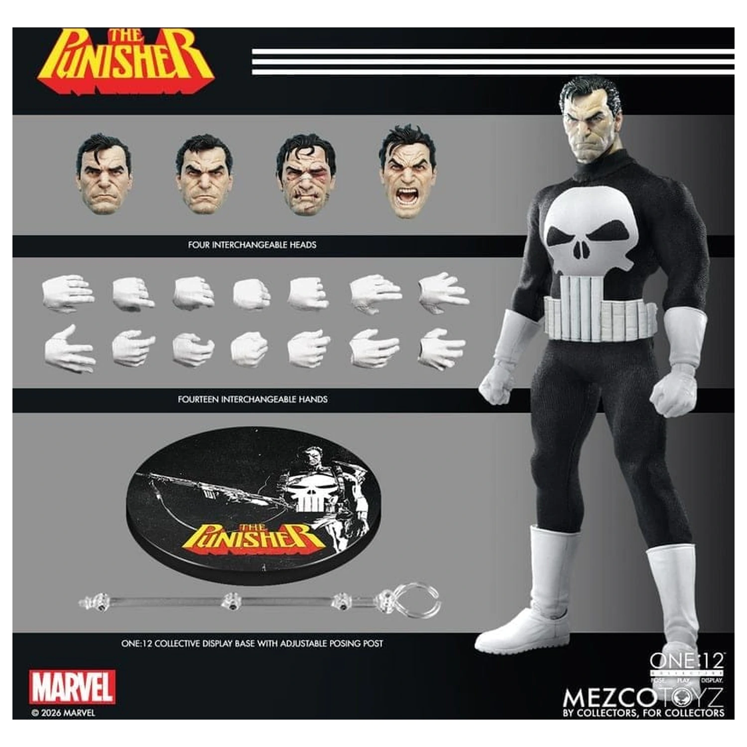 Marvel Comics One:12 Collective akciófigura 1/12 Punisher 17 cm termékfotó