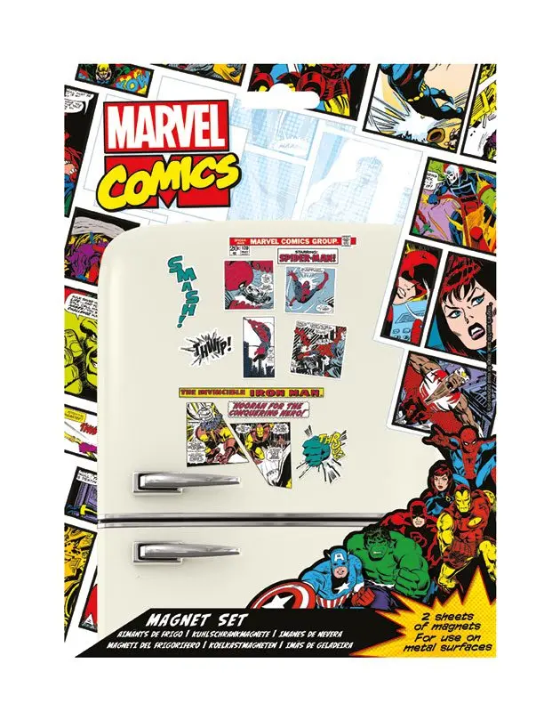 Marvel Comics Retro Heroes hűtőmágnes termékfotó
