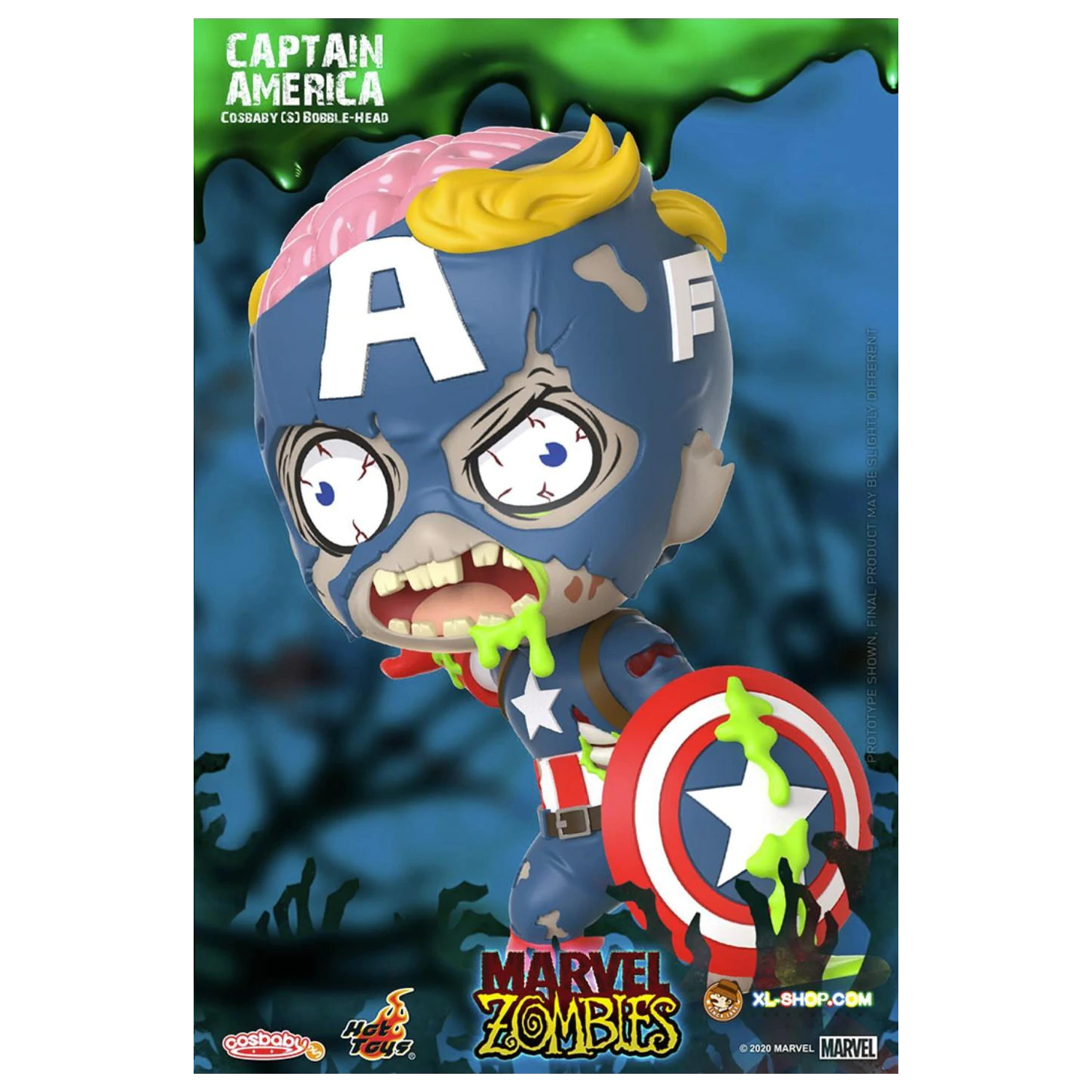 Marvel Cosbaby Wave 1 Captain America Zombie termékfotó